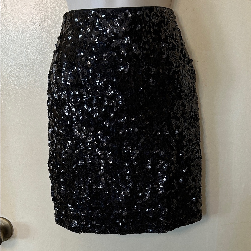 Maner Elegant Black Sequin Mini Skirt size XS